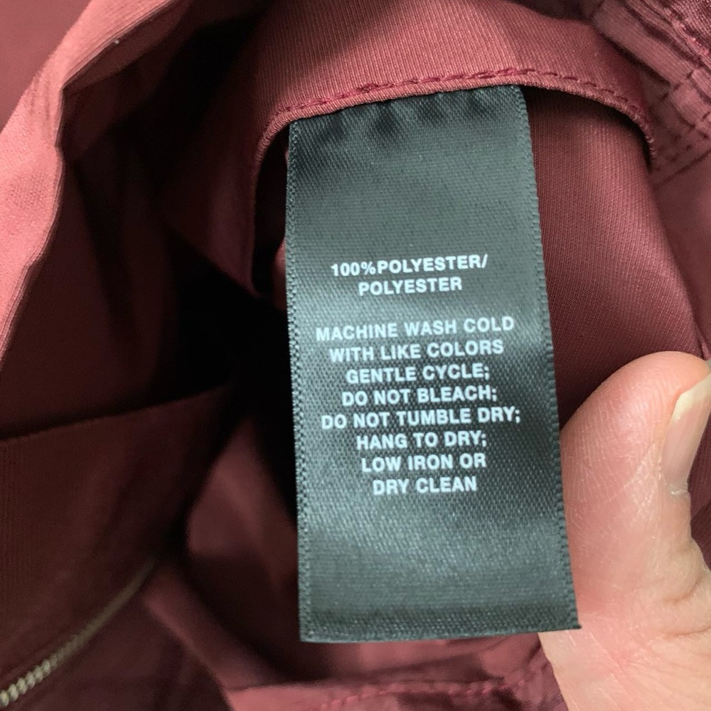 NWT Lafayette 148 New York burgundy light zip jacket size XS - Picture 5 of 5